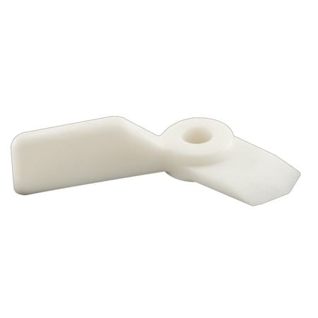 Prime-Line Turn Buttons, 1 in. Offset with a 9 in. Reach, Plastic, White, PK8 L 5851
